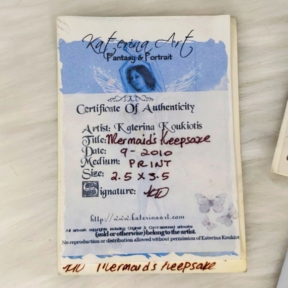 Y2K Miniature Art Prints Punk Rock Woman Mermaids Numbered Hand Signed 2010 - Picture 8 of 12